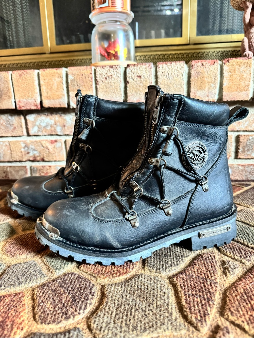 Milwaukee leather motorcycle boots